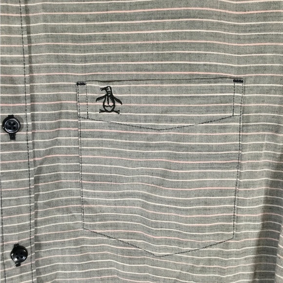 Original Penguin short sleeve button down shirt men’s medium - Picture 4 of 5